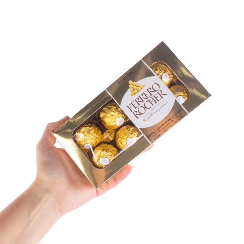 Foto 2 Ferrero Rocher 100 grs Caja Dorada - Flores a domicilio Foto 2 Ferrero Rocher 100 grs Caja Dorada - Flores a domicilio