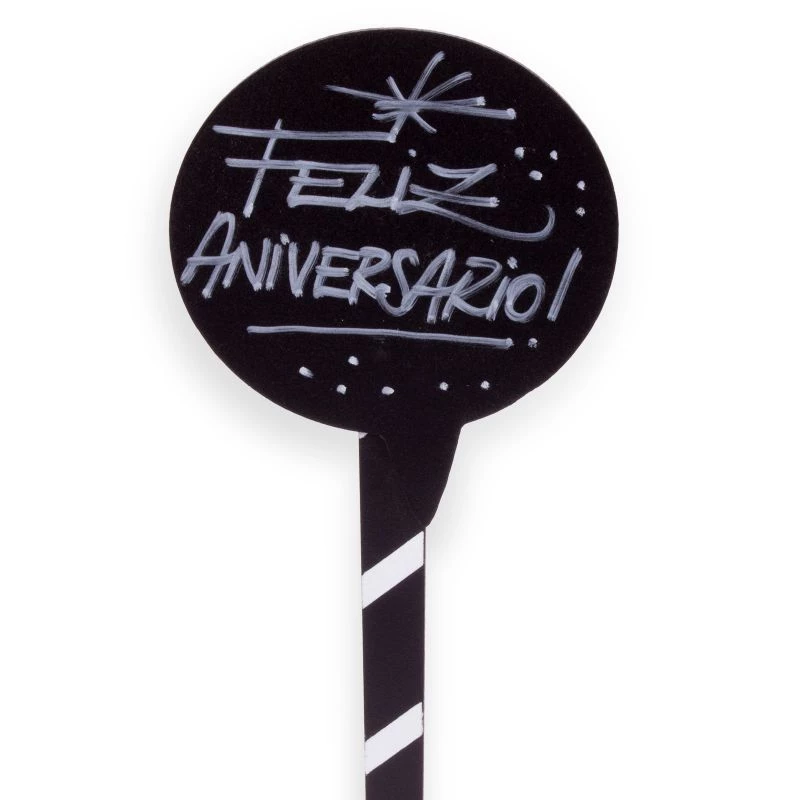 Pizarra con Mensaje "Feliz aniversario"