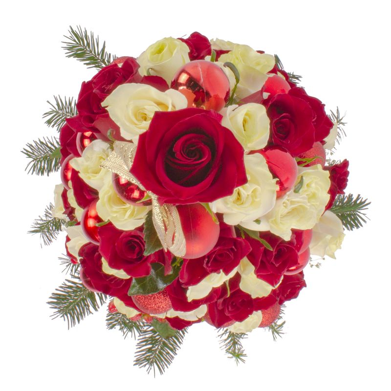 Foto 4 Árbol Navideño Blanco/Rojo - Flores a domicilio Foto 4 Árbol Navideño Blanco/Rojo - Flores a domicilio