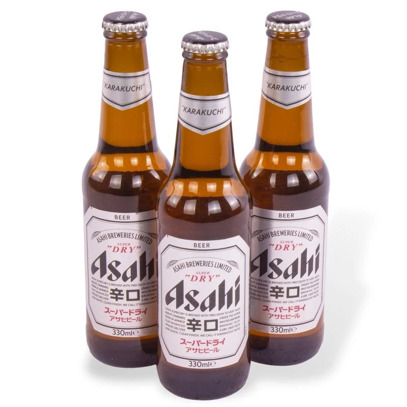 Set de 3 Cervezas Asahí - Trio de cervezas Asahí de 330 ml