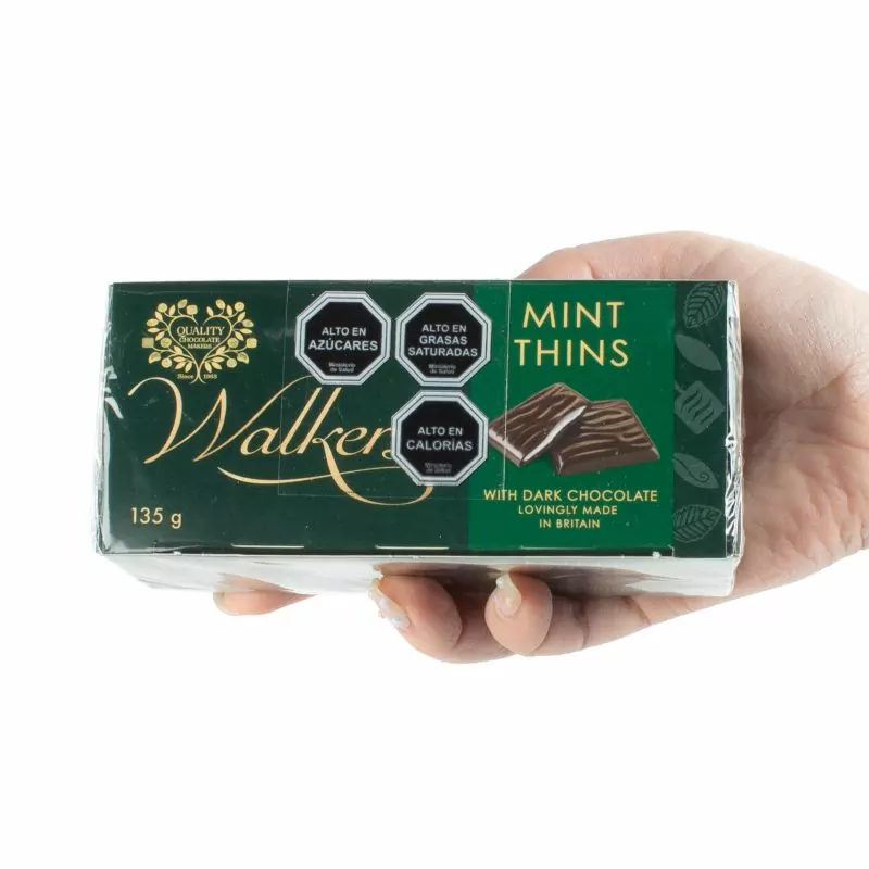 Foto 3 Walkers Chocolates de menta - Chocolate negro relleno con crema de menta de 135 grs