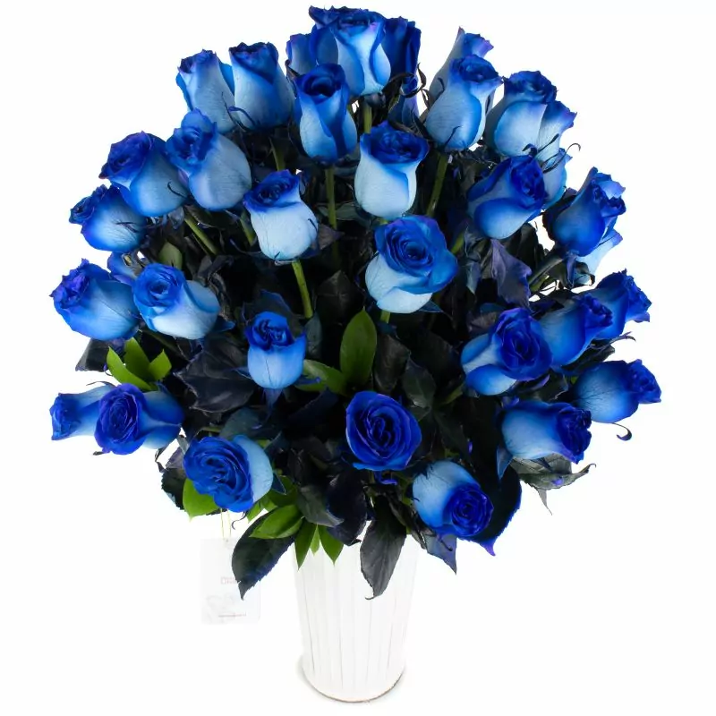Foto 3 Carolina - Arreglo floral con 50 rosas azules