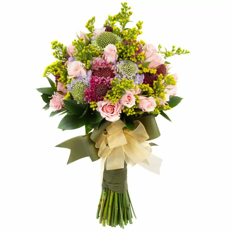 Foto 4 Alma - Ramo de novia con escabiosas, rosas y solidago