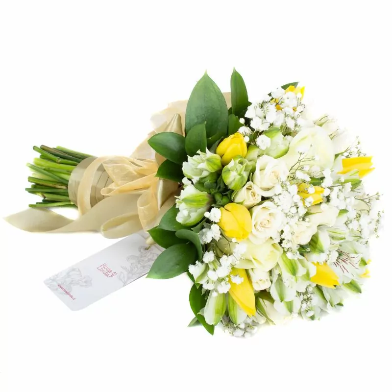 Foto 3 Iris - Ramo de novia con tulipanes, astromelias y rosas