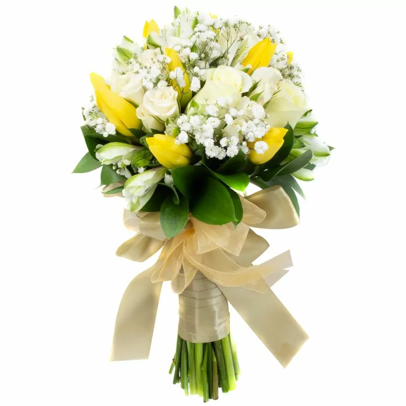 Foto 4 Iris - Ramo de novia con tulipanes, astromelias y rosas