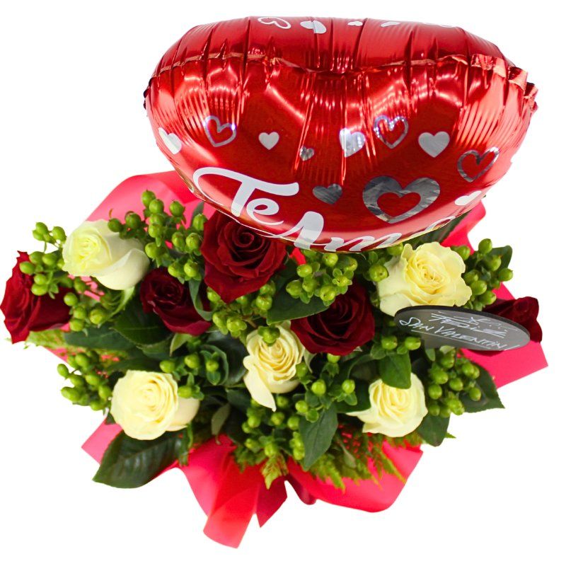 Foto 4 San Valentín mix blanco rojo - Flores a domicilio Foto 4 San Valentín mix blanco rojo - Flores a domicilio
