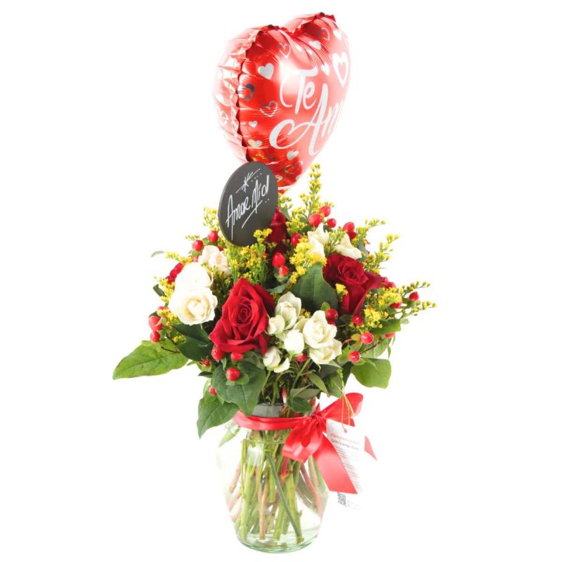 Foto 4 Cupido rojo en florero - Flores a domicilio Foto 4 Cupido rojo en florero - Flores a domicilio