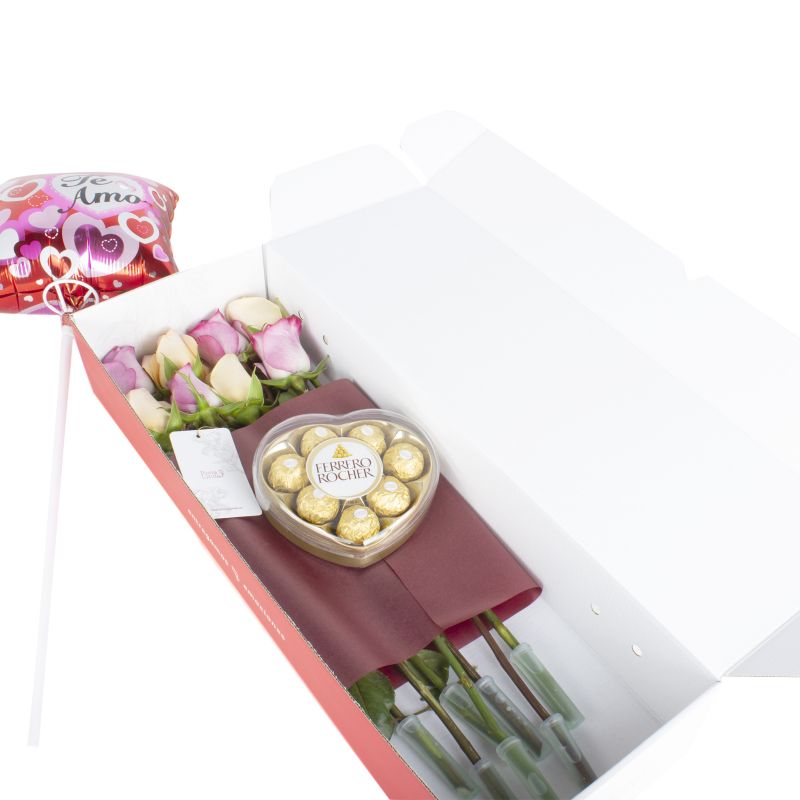 Foto 4 Pack FlowerBox Rosalinda - Flores a domicilio Foto 4 Pack FlowerBox Rosalinda - Flores a domicilio