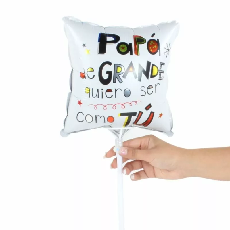 Foto 3 Globo cuadrangular Papá de Grande quiero ser como tú 22cm