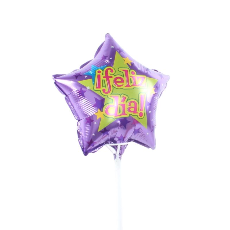 Foto 2 Globo Feliz Día estrella morada 20cm - Flores a domicilio Foto 2 Globo Feliz Día estrella morada 20cm - Flores a domicilio