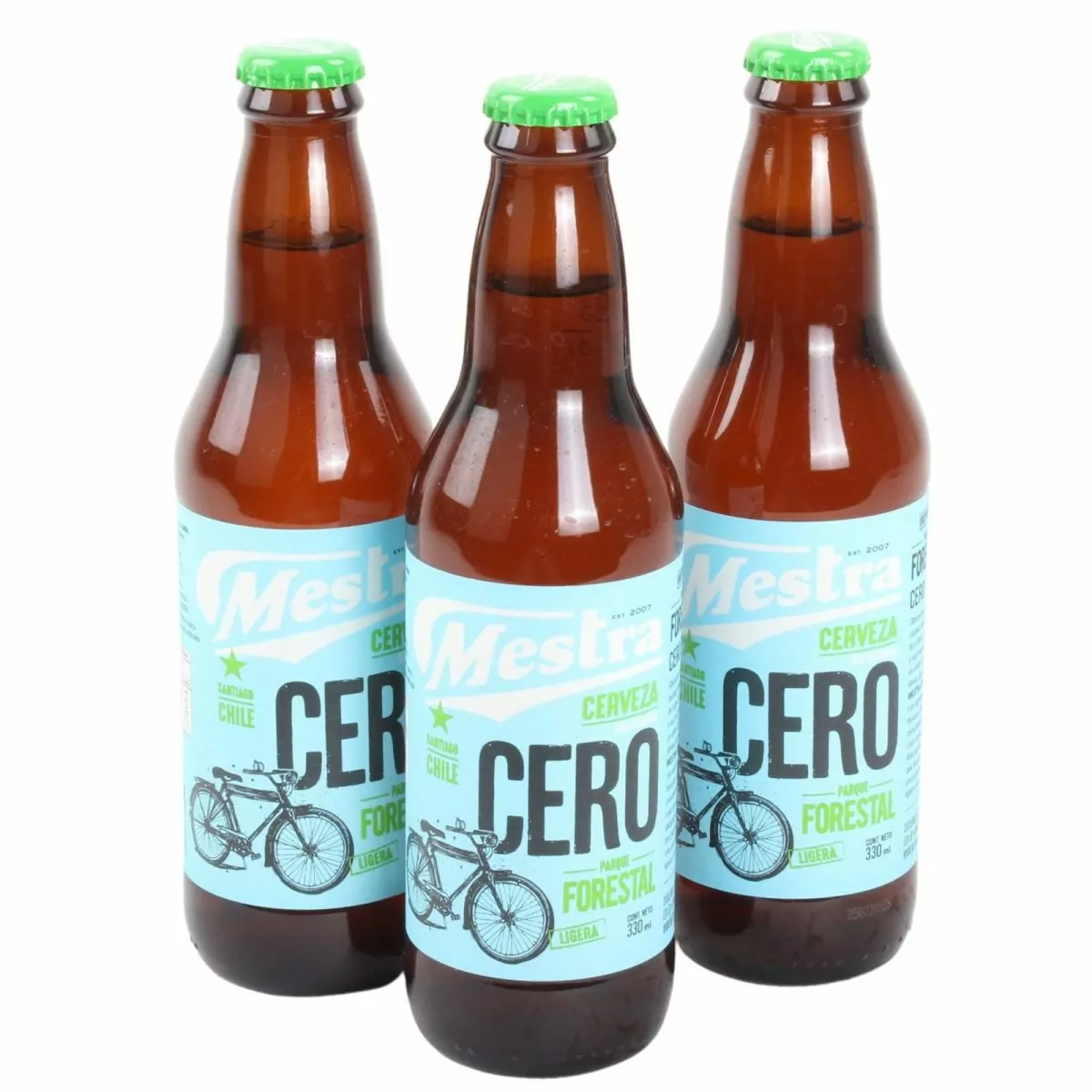 Foto principal Set de 3 Cervezas Mestra Cero - Trio de cervezas Mestra sin alcohol de 330 ml