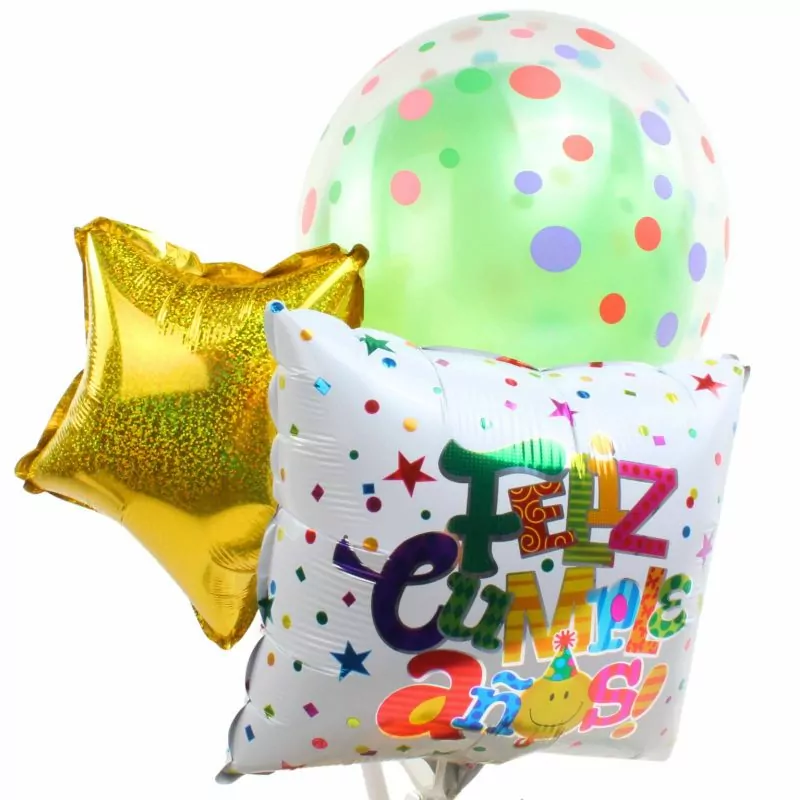 Foto 5 Pequeña sopresa de cumpleaños - mini Arreglo floral con Globos de Cumpleaños