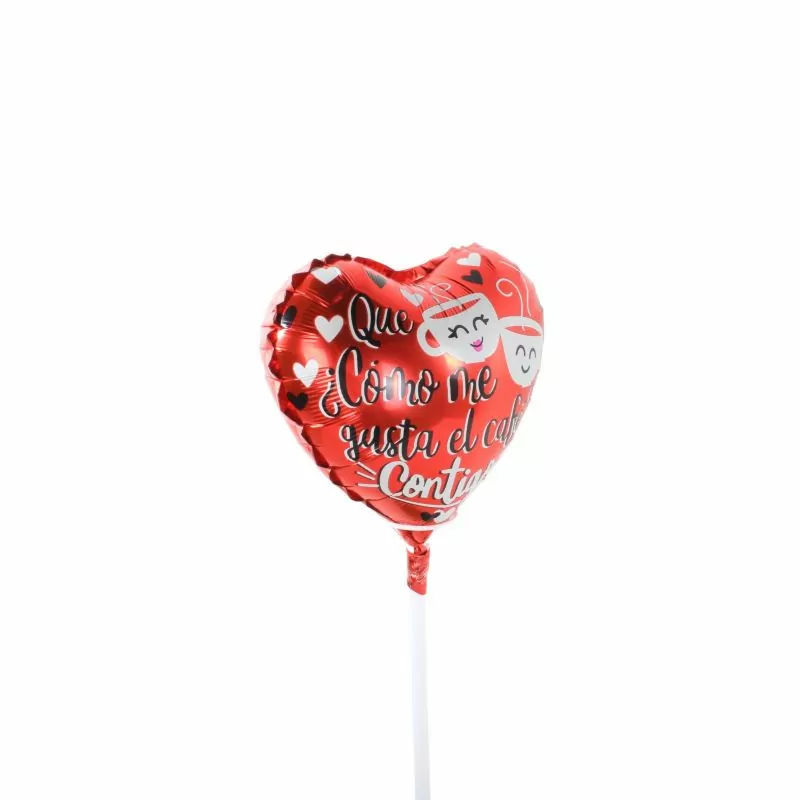 Foto 3 Globo corazón Que como me gusta el cafe: contigo