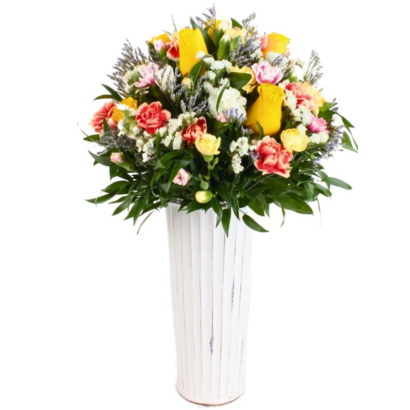 Flores a domicilio - Colores de Frida Amarillo en Columna Flores a domicilio - Colores de Frida Amarillo en Columna