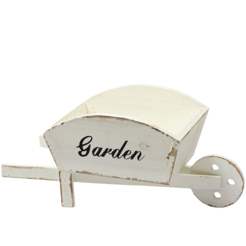 Carretilla madera - Base para arreglo floral Carretilla madera - Base para arreglo floral