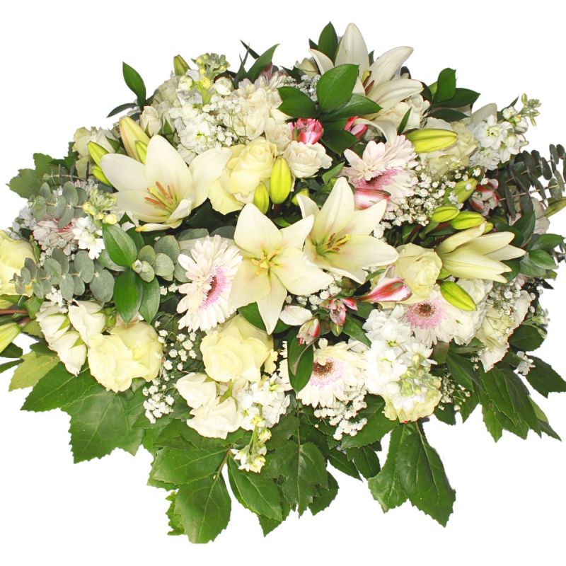 Foto 4 Sobria Despedida Rosado Blanco - Flores a domicilio Foto 4 Sobria Despedida Rosado Blanco - Flores a domicilio