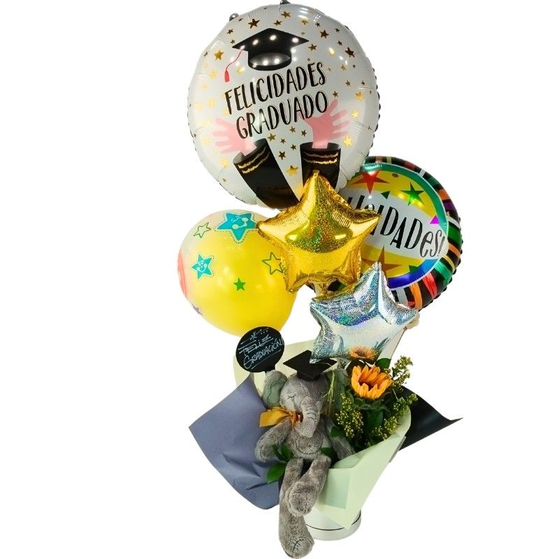 Foto 5 Mix de globos: Felicidades Graduado - Flores a domicilio Foto 5 Mix de globos: Felicidades Graduado - Flores a domicilio