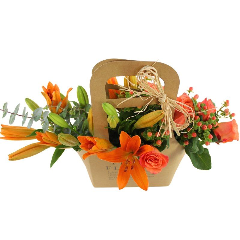 Foto 4 No me olvides Flower Bag Naranjo - Flores a domicilio Foto 4 No me olvides Flower Bag Naranjo - Flores a domicilio