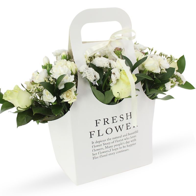 Foto 4 Mariana Fresh Flower Bag Blanco - Flores a domicilio Foto 4 Mariana Fresh Flower Bag Blanco - Flores a domicilio