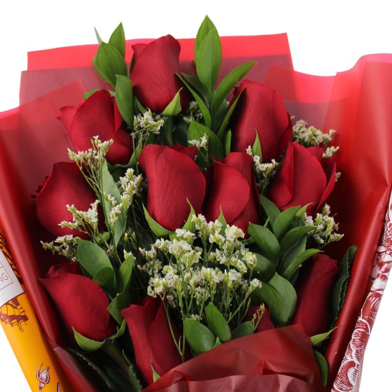 Foto 4 Ramo 9 Rosas Rojo - Flores a domicilio Foto 4 Ramo 9 Rosas Rojo - Flores a domicilio