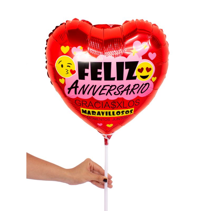 Foto con persona Globo Feliz Aniversario Gracias por los Maravillosos momentos juntos 38cm - Flores a domicilio Foto con persona Globo Feliz Aniversario Gracias por los Maravillosos momentos juntos 38cm - Flores a domicilio