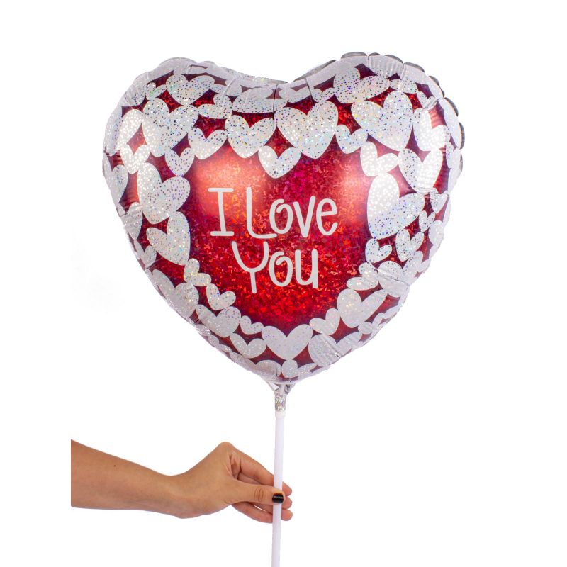 Foto con persona Globo I love You 38 cm - Flores a domicilio Foto con persona Globo I love You 38 cm - Flores a domicilio