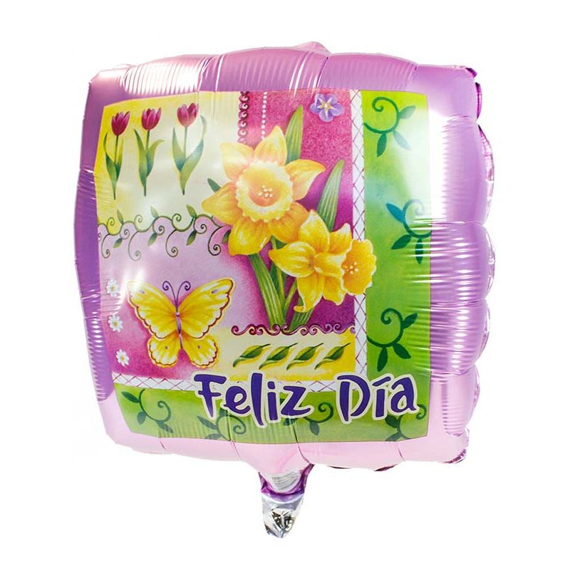 Flores a domicilio - Globo Feliz Día Flores 35 cm Flores a domicilio - Globo Feliz Día Flores 35 cm