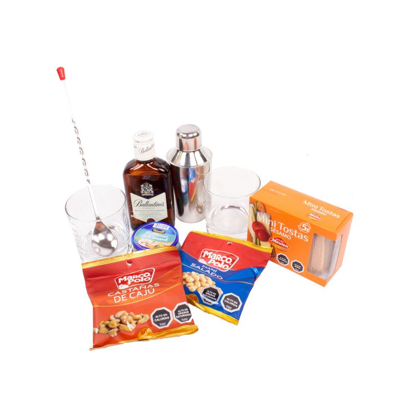 Foto 4 Set de regalo Whisky Ballantines y snack - Flores a domicilio Foto 4 Set de regalo Whisky Ballantines y snack - Flores a domicilio