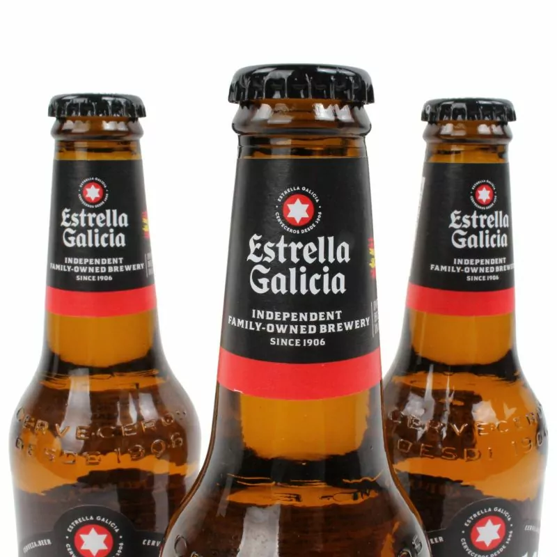 Foto 5 Set de 3 Cervezas Estrella Galicia - Trio de cervezas Estrella Galicia Lager de 330 ml