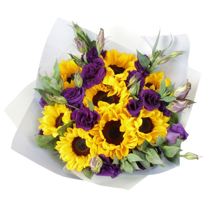 Foto 4 Ramo girasoles y lisianthus - Flores a domicilio Foto 4 Ramo girasoles y lisianthus - Flores a domicilio