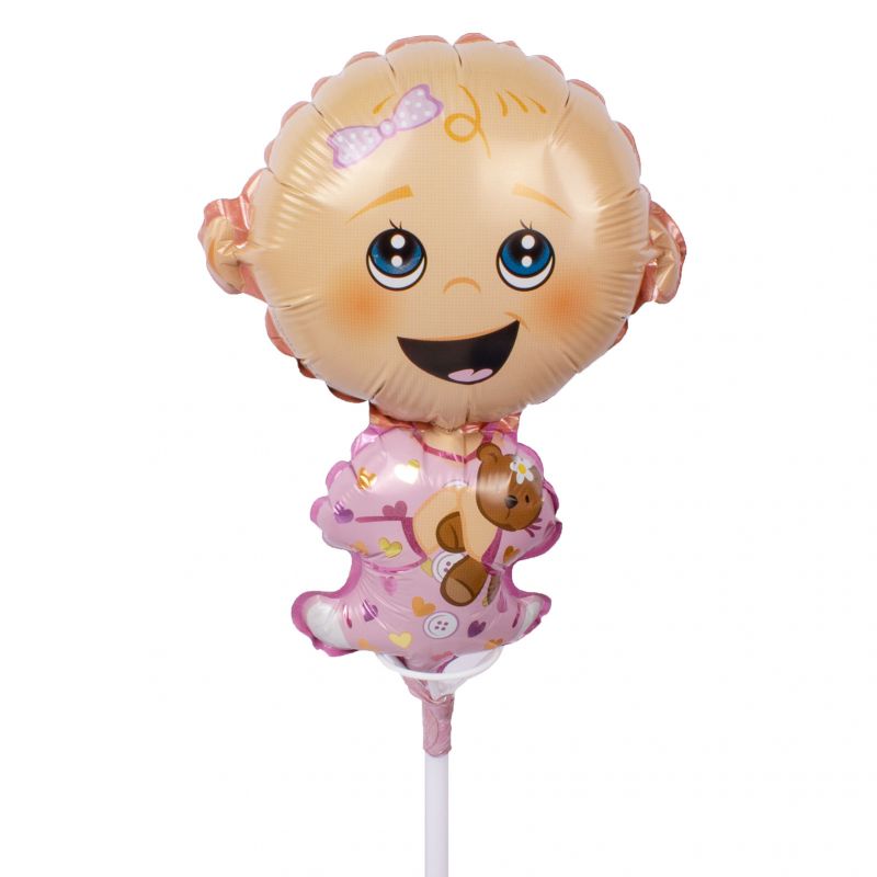 Flores a domicilio - Globo niñita con osito Flores a domicilio - Globo niñita con osito