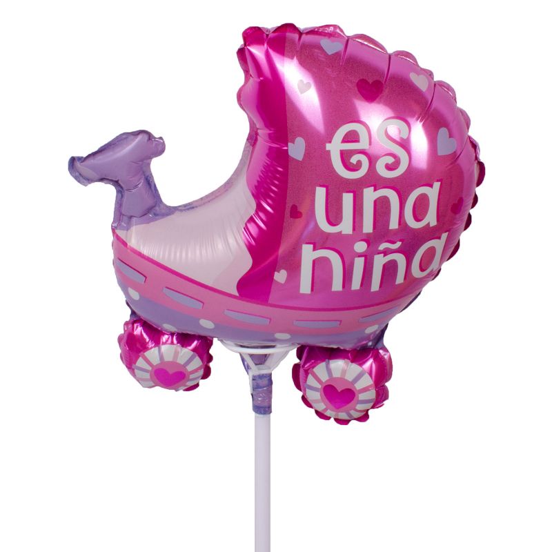 Flores a domicilio - Globo coche es una niña 22cm Flores a domicilio - Globo coche es una niña 22cm