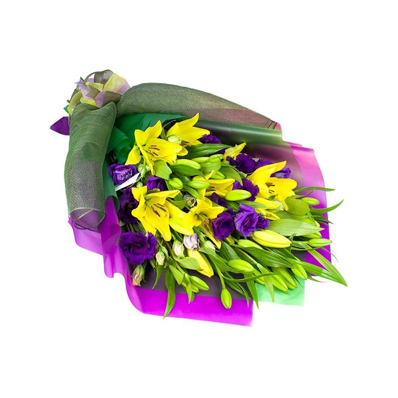 Flores a domicilio - Ramo extendido con liliums y lisiantus Flores a domicilio - Ramo extendido con liliums y lisiantus