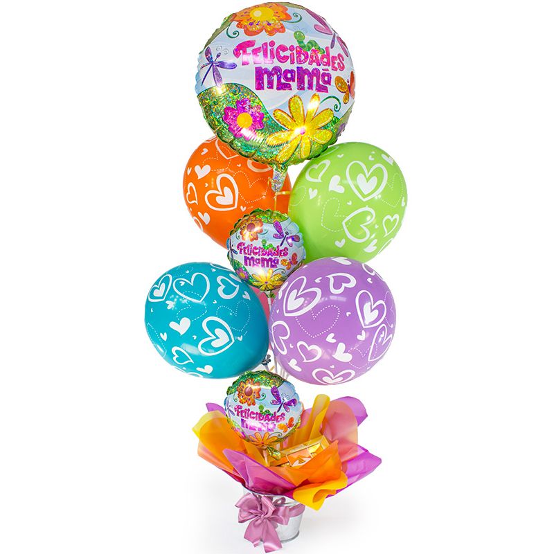 Flores a domicilio - Mix de globos: Felicidades mamá Flores a domicilio - Mix de globos: Felicidades mamá