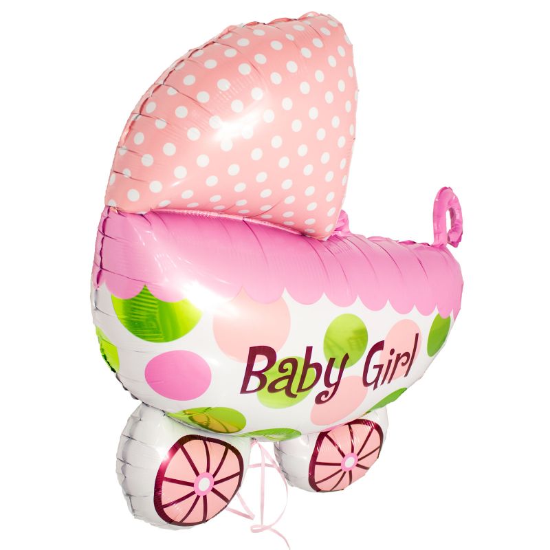 Foto 2 Globo Coche Baby Girl 50 cm - Flores a domicilio Foto 2 Globo Coche Baby Girl 50 cm - Flores a domicilio