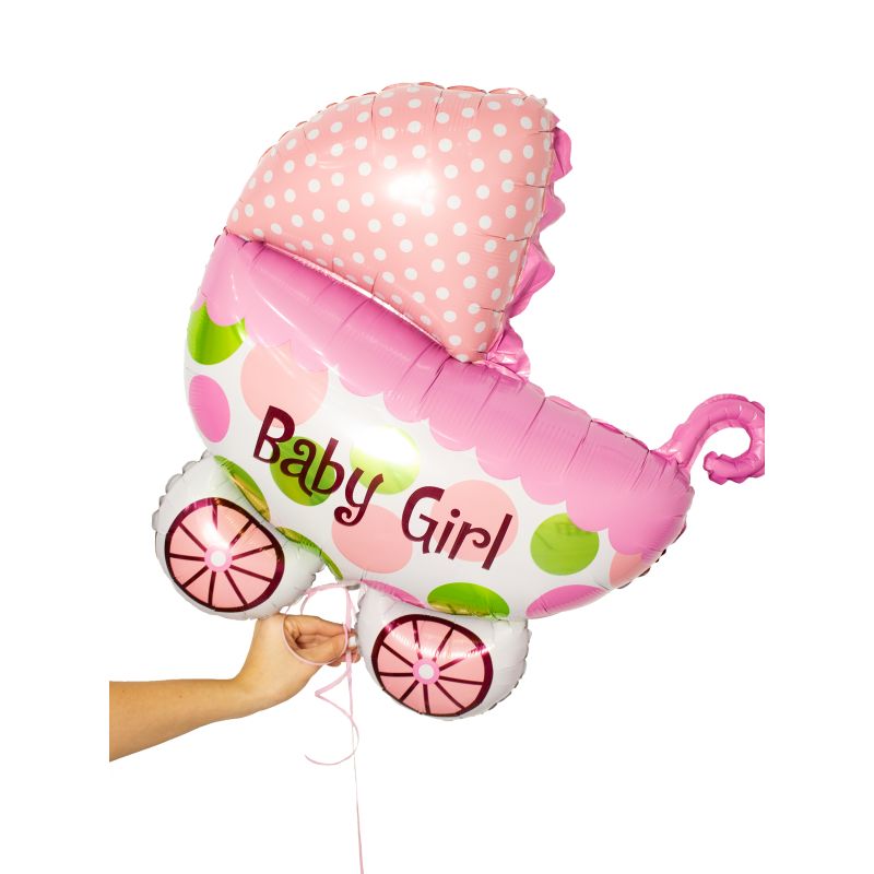 Foto 3 Globo Coche Baby Girl 50 cm - Flores a domicilio Foto 3 Globo Coche Baby Girl 50 cm - Flores a domicilio