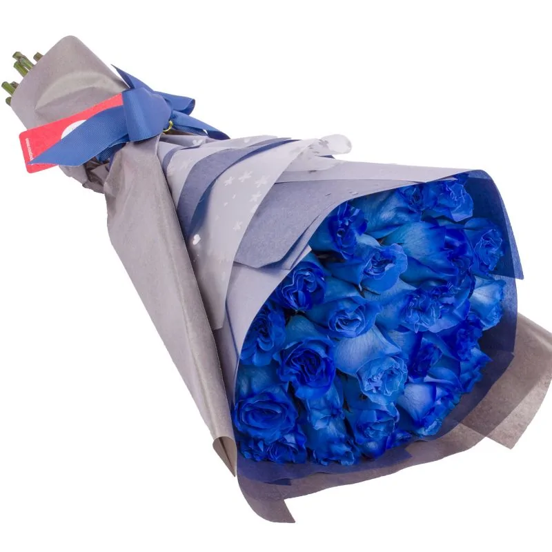 Foto 4 Ramo de rosas - Ramo circular con 24 rosas ecuatorianas azules