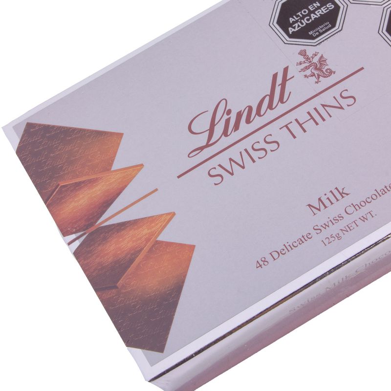 Foto 4 Lindt Swiss Thins Milk 125g - Flores a domicilio Foto 4 Lindt Swiss Thins Milk 125g - Flores a domicilio