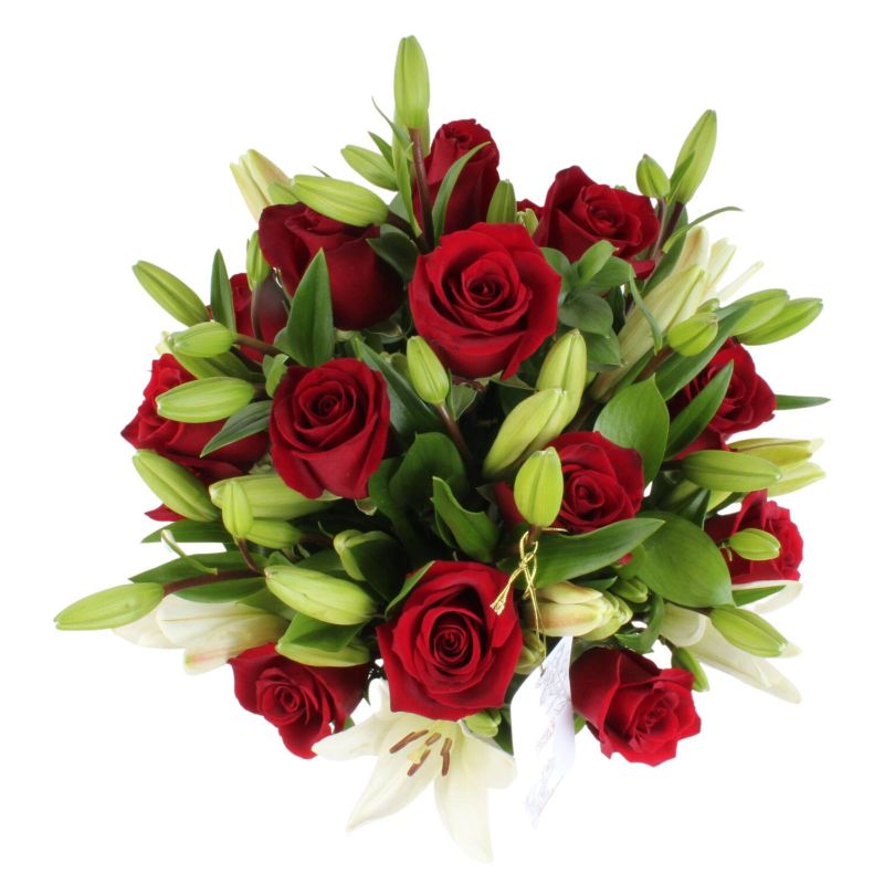 Foto 5 Pascuala Rosas rojas y Liliums blancos - Flores a domicilio Foto 5 Pascuala Rosas rojas y Liliums blancos - Flores a domicilio