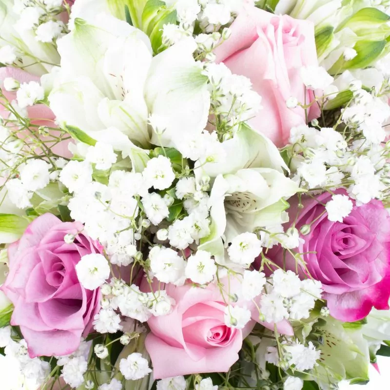 Foto 5 Eva - Ramo de novia con rosas lilas, rosadas y gypso