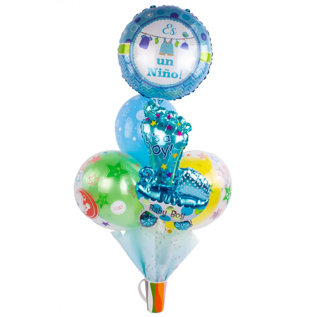 Globos Metalizados Feliz Aniversario 18 Surtidos Con Varilla 10 uds -  Aqua y Flores - Importadora de Insumos Florales