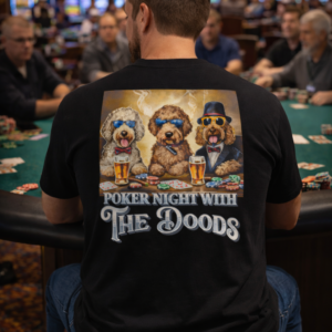 poker night with the doods t-shirt, poker night with the doods shirt, doodle dog poker shirt, funny dog poker t shirt, dog lover poker shirt, poker night dog shirt, goldendoodle poker shirt, bernedoodle t shirt, labradoodle dog shirt, men’s doodle dog tee