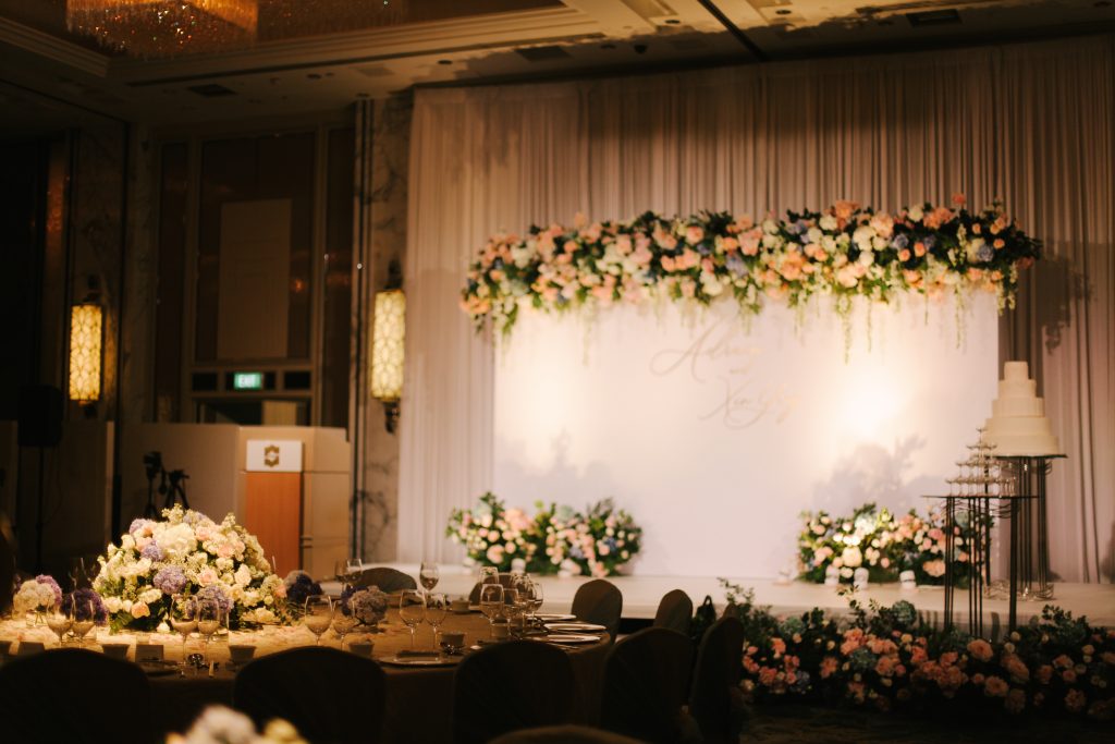 wedding reception backdrop