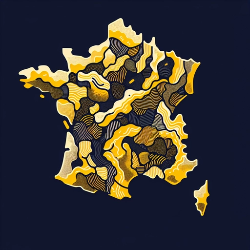 Stylised map of France