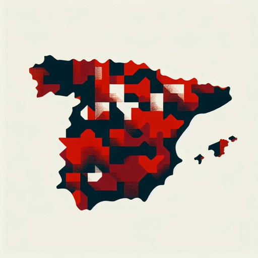 Stylised map of Spain