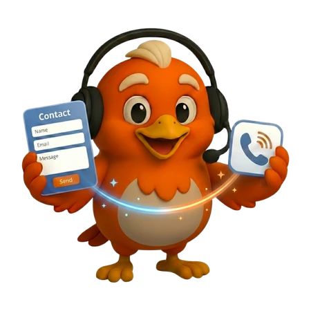 RoundRobin AI Mascot representing form-to-call automation