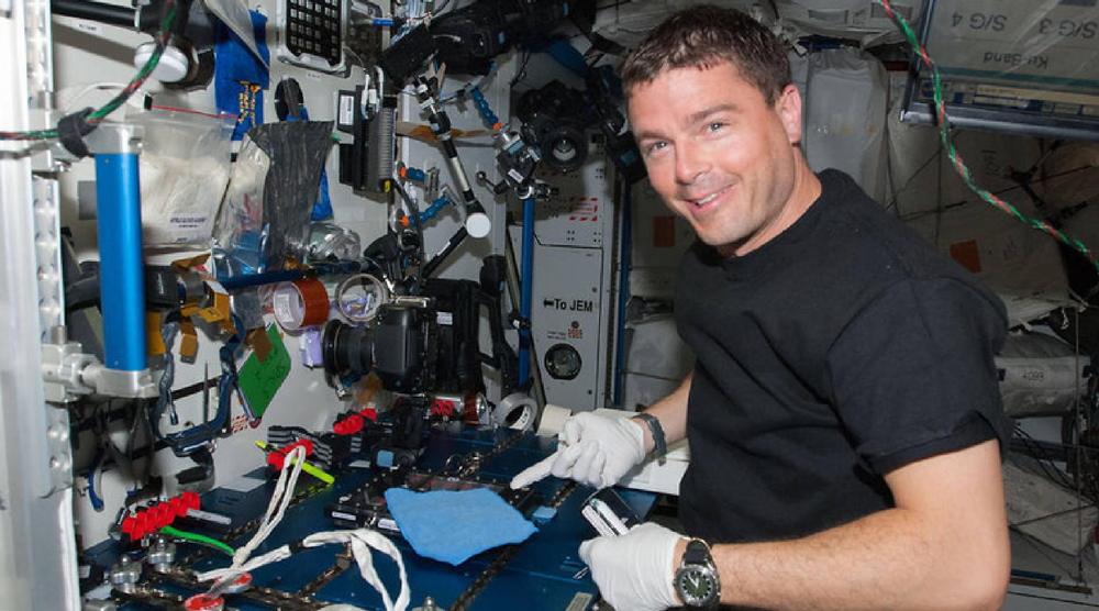 Commander Reid Wiseman served as Flight Engineer aboard the International Space Station for Expedition 41 from May through November of 2014. During the 165-day mission, Reid and his crewmates completed over 300 scientific experiments in areas such as human physiology, medicine, physical science, Earth science and astrophysics. They set a milestone for station science by completing a record 82 hours of research in a single week. Credits: NASA 
