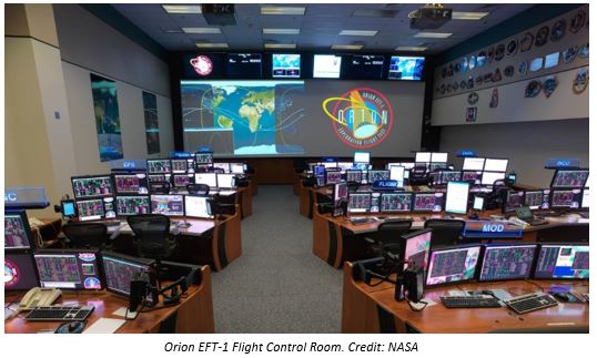 Orion EFT-1 Flight Control Room. Credit: NASA