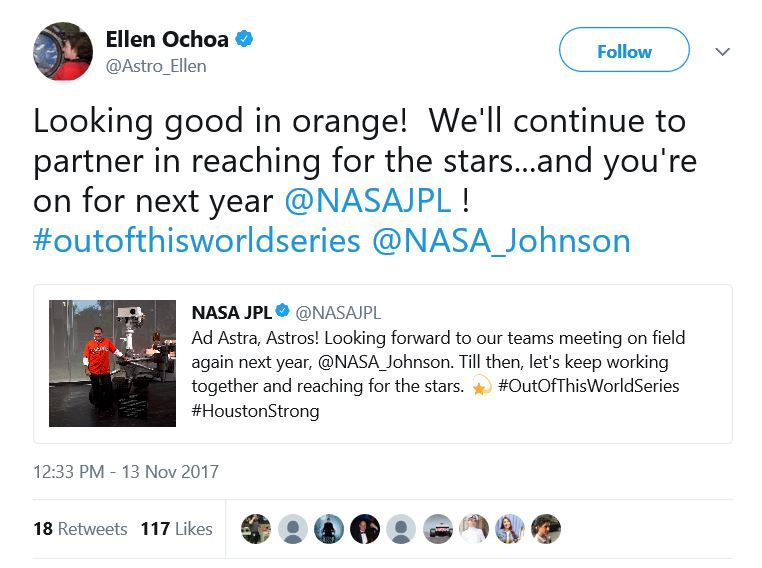Ellen Ochoa tweet