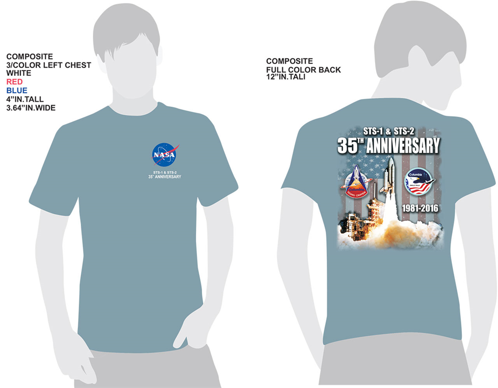 35th anniversary shuttle t-shirt